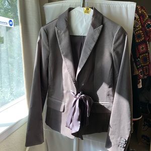 Velvet with Silk Tie Front Blazer!